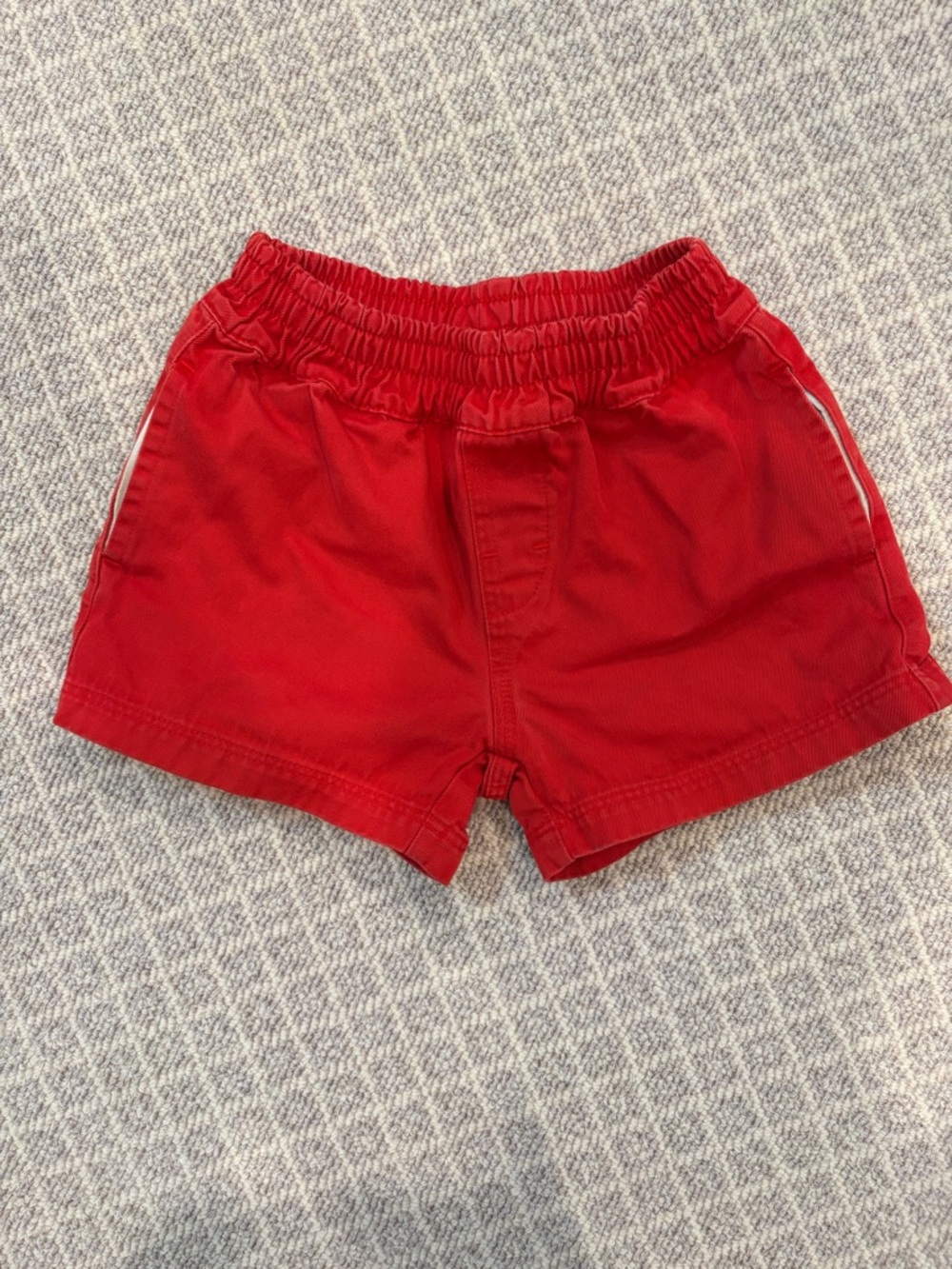 The Beaufort Bonnet Company Red Elastic Waist Kids Shorts